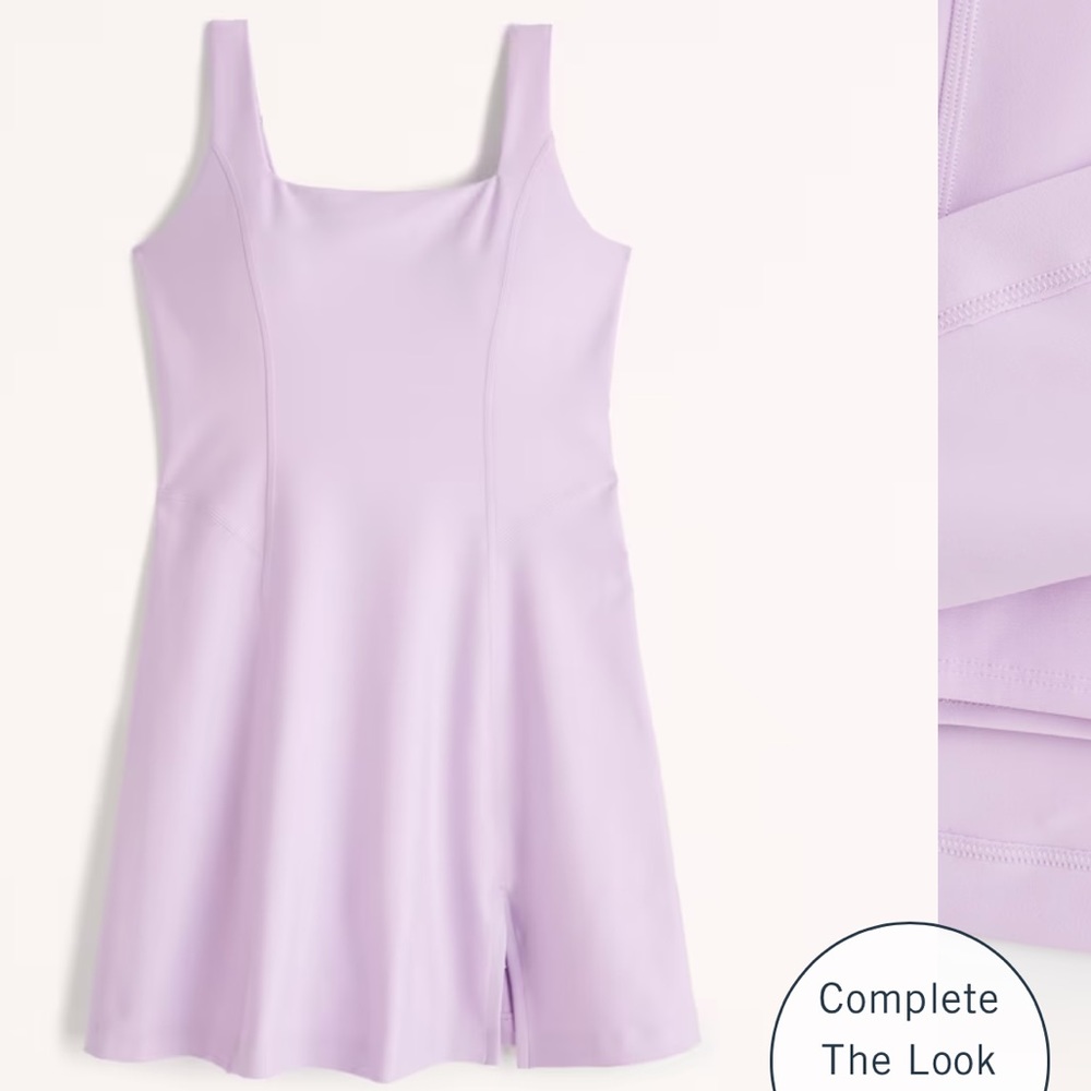NWT Abercrombie XS Lilac Women's YPB sculptLUX Mini Dress - Picture 1 of 1